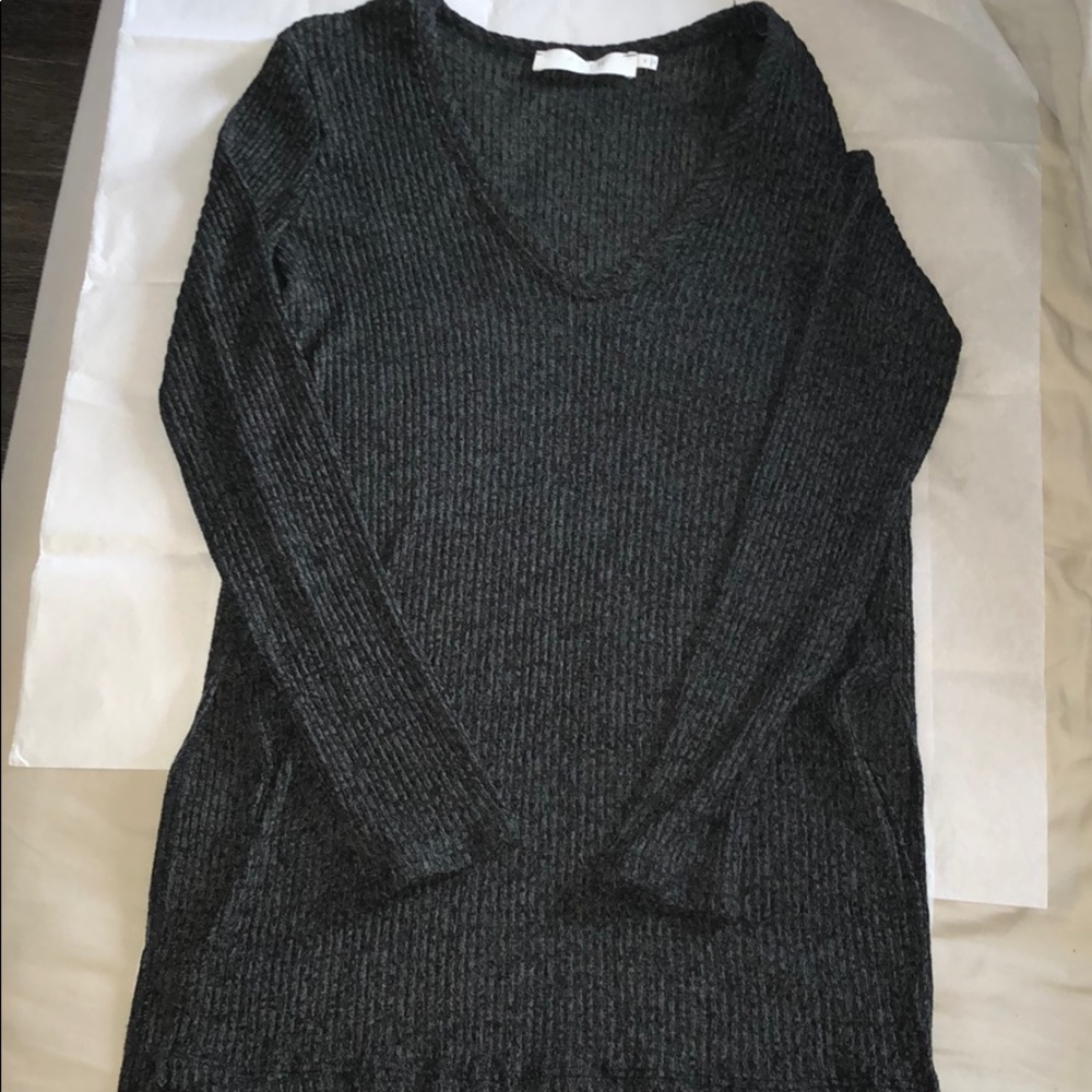 Dark grey split side sweater